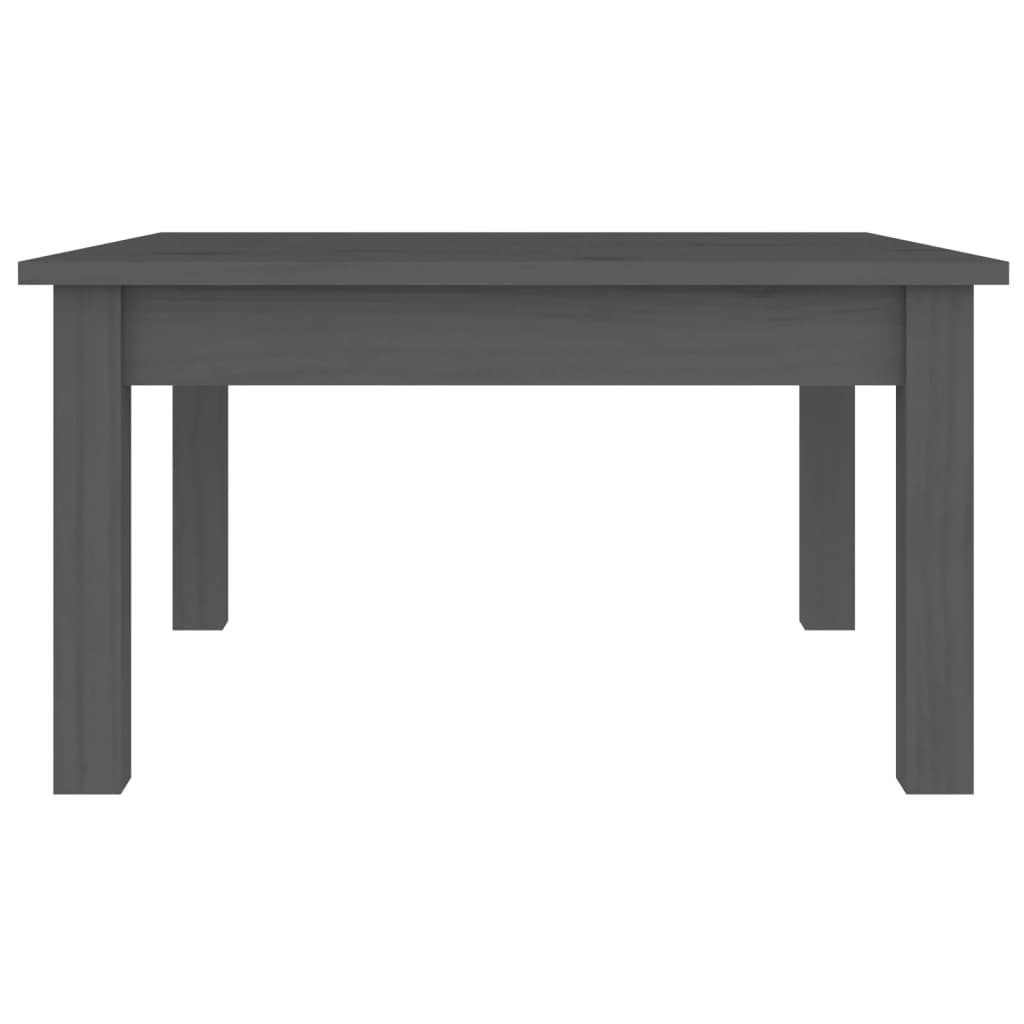 Table basse Gris 55x55x30 cm Bois massif de pin - XIOS