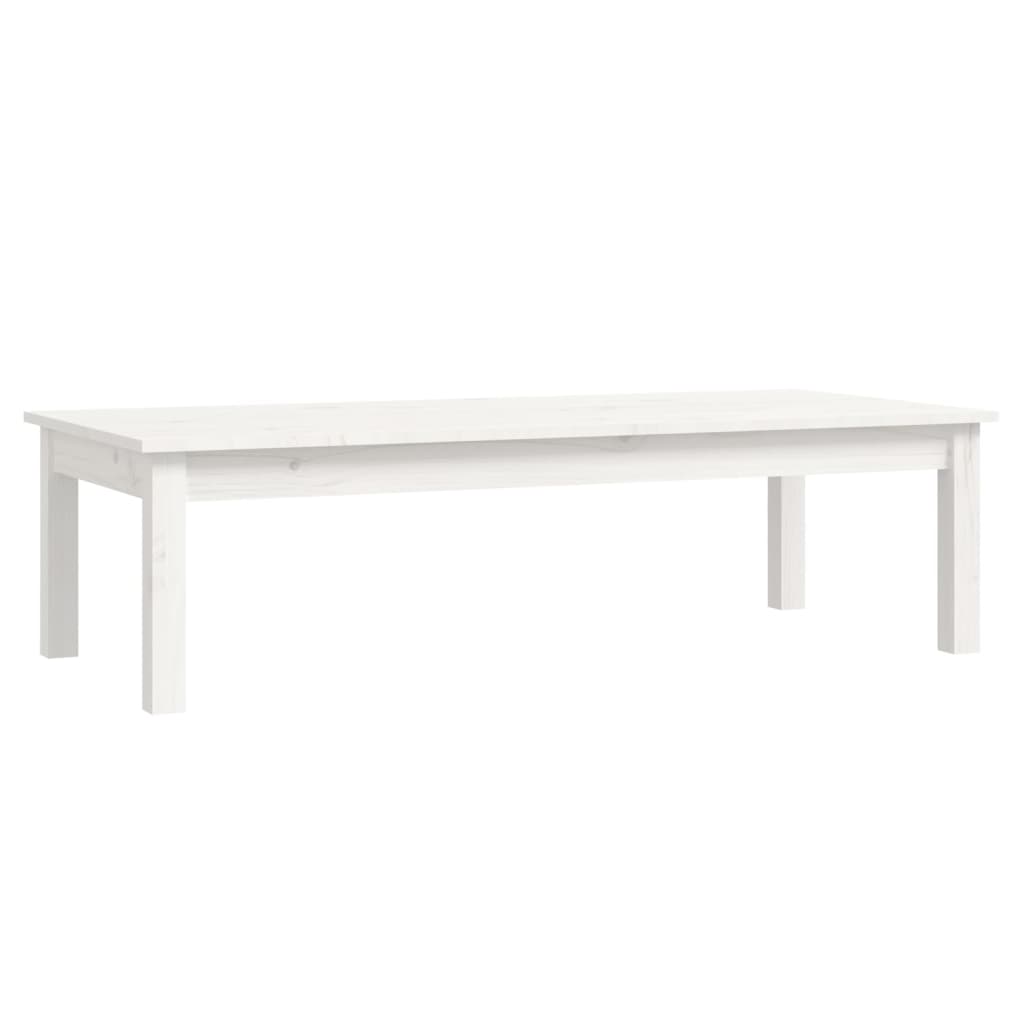 Table basse Blanc 110x50x30 cm Bois massif de pin - XIOS