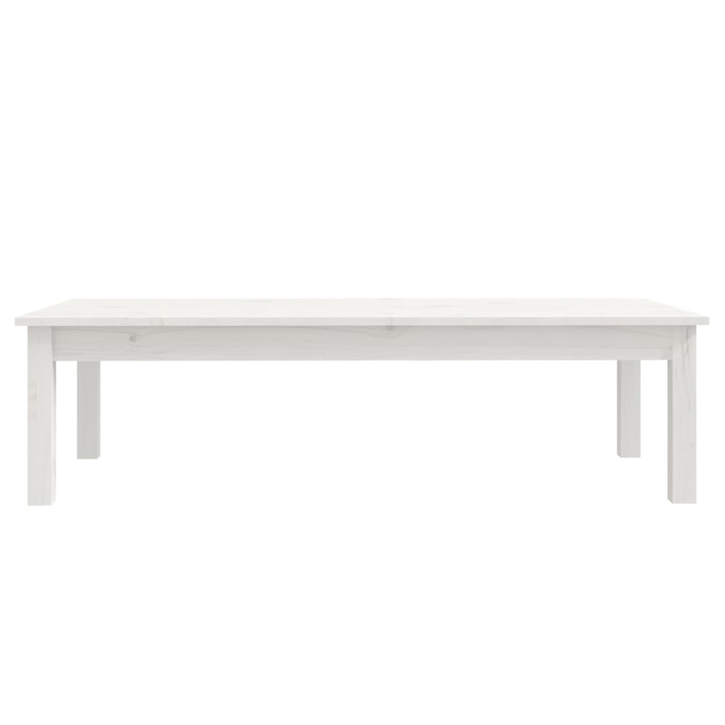 Table basse Blanc 110x50x30 cm Bois massif de pin - XIOS