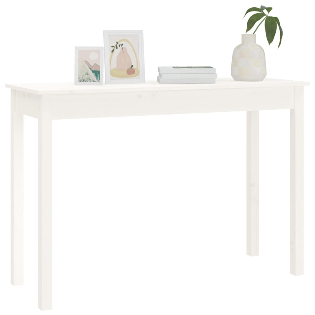 Table console Blanc 110x40x75 cm Bois massif de pin - XIOS