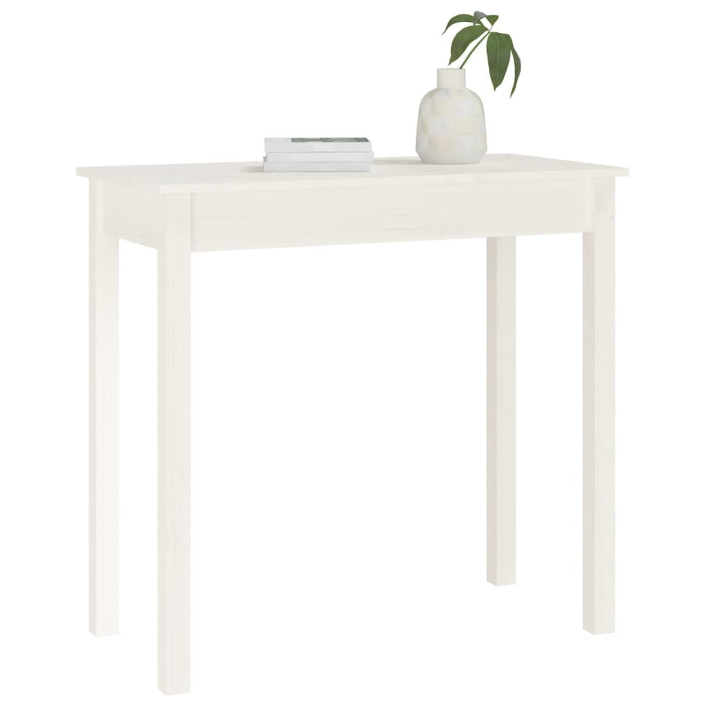 Table console Blanc 80x40x75 cm Bois massif de pin - XIOS
