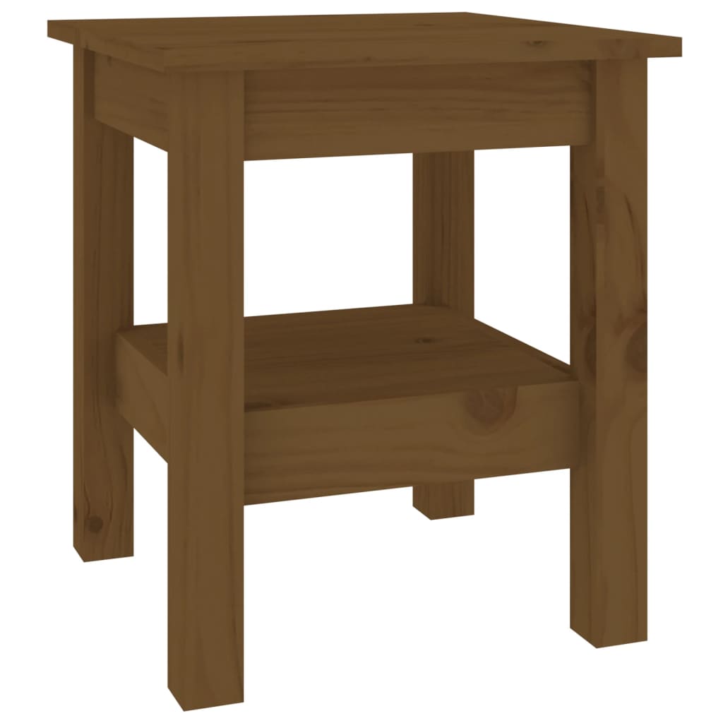 Table basse Marron miel 35x35x40 cm Bois massif de pin - XIOS