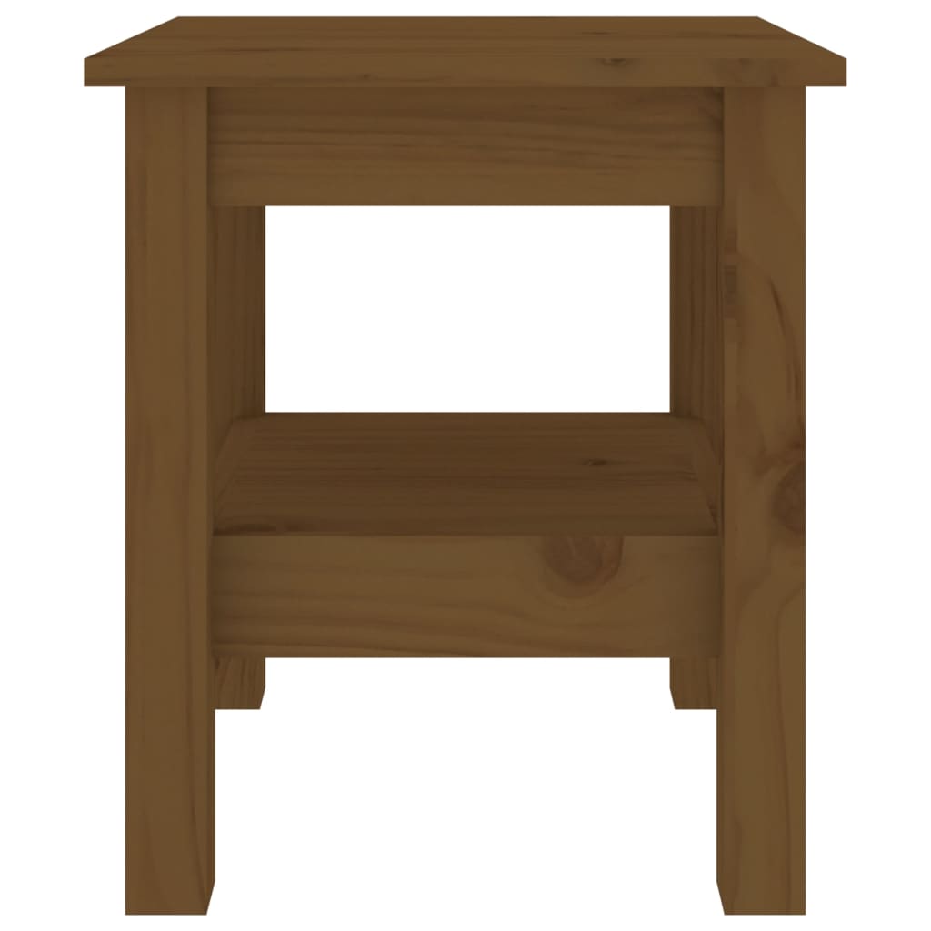 Table basse Marron miel 35x35x40 cm Bois massif de pin - XIOS