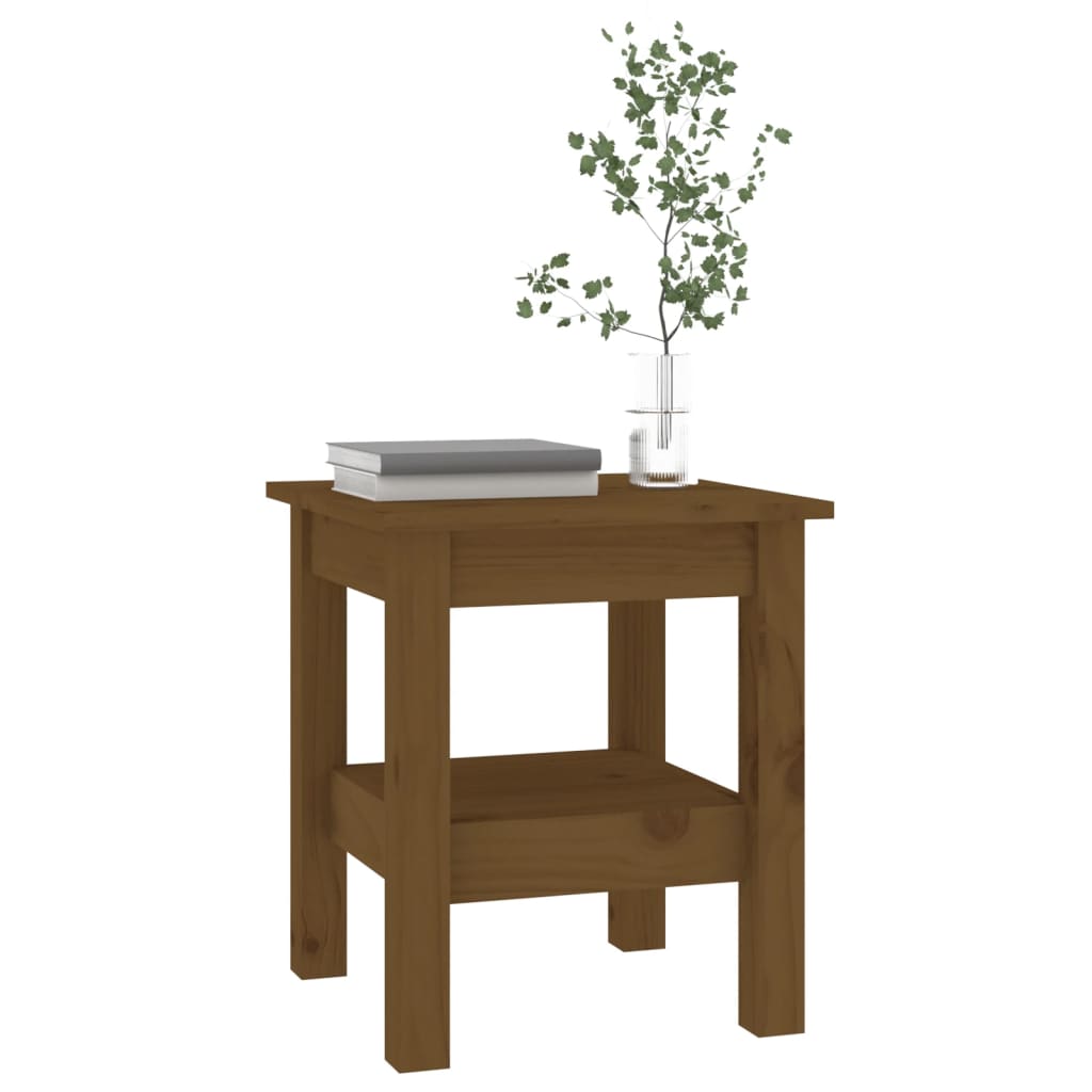 Table basse Marron miel 35x35x40 cm Bois massif de pin - XIOS