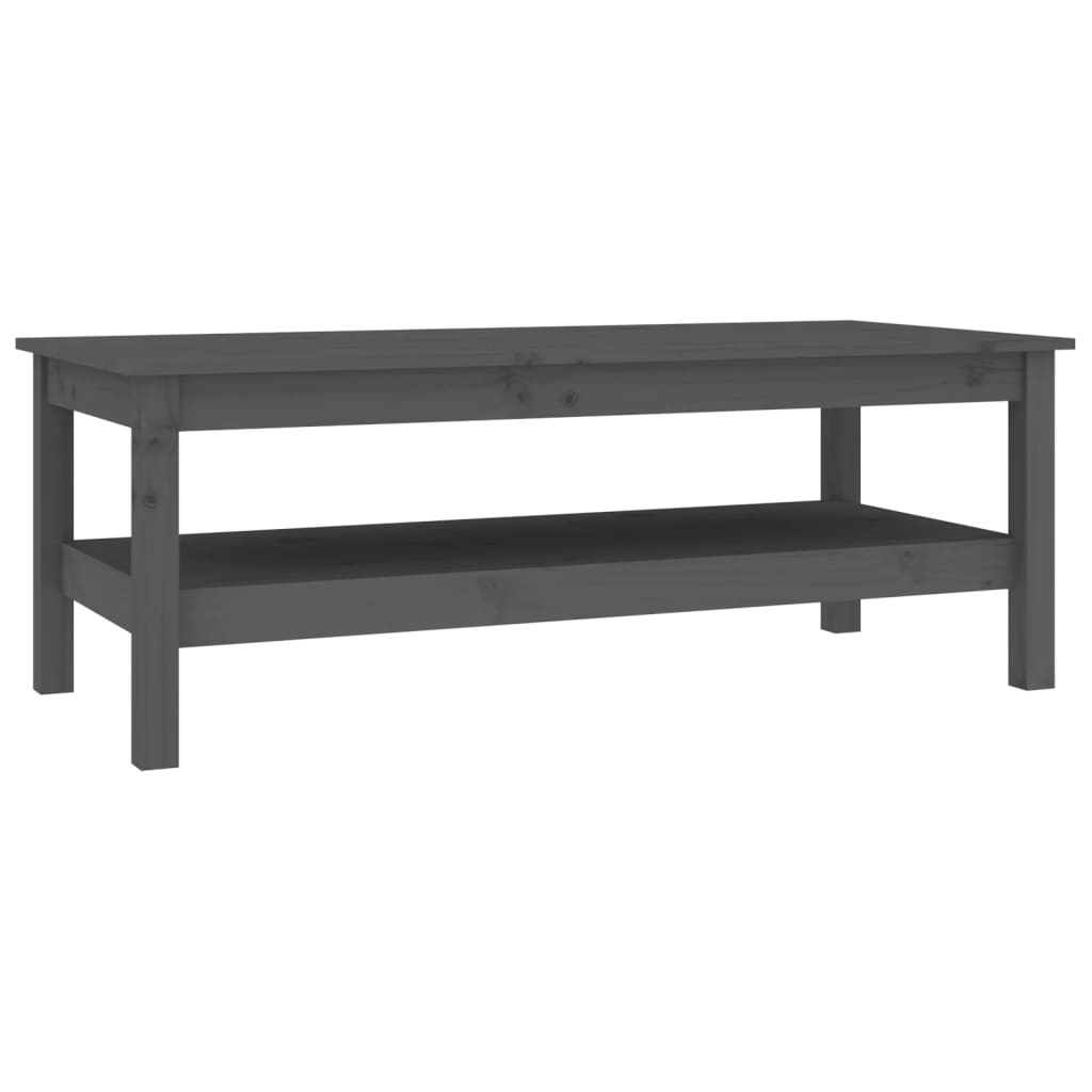 Table basse Gris 110x50x40 cm Bois massif de pin - XIOS