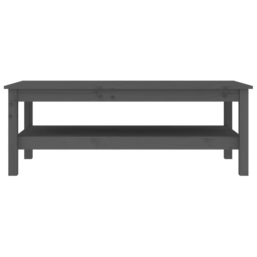 Table basse Gris 110x50x40 cm Bois massif de pin - XIOS