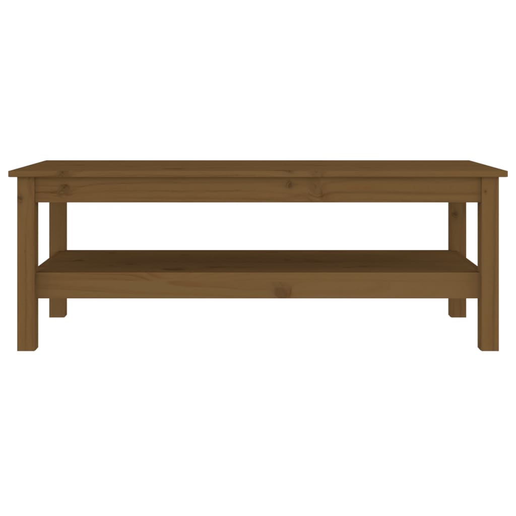 Table basse Marron miel 110x50x40 cm Bois massif de pin - XIOS