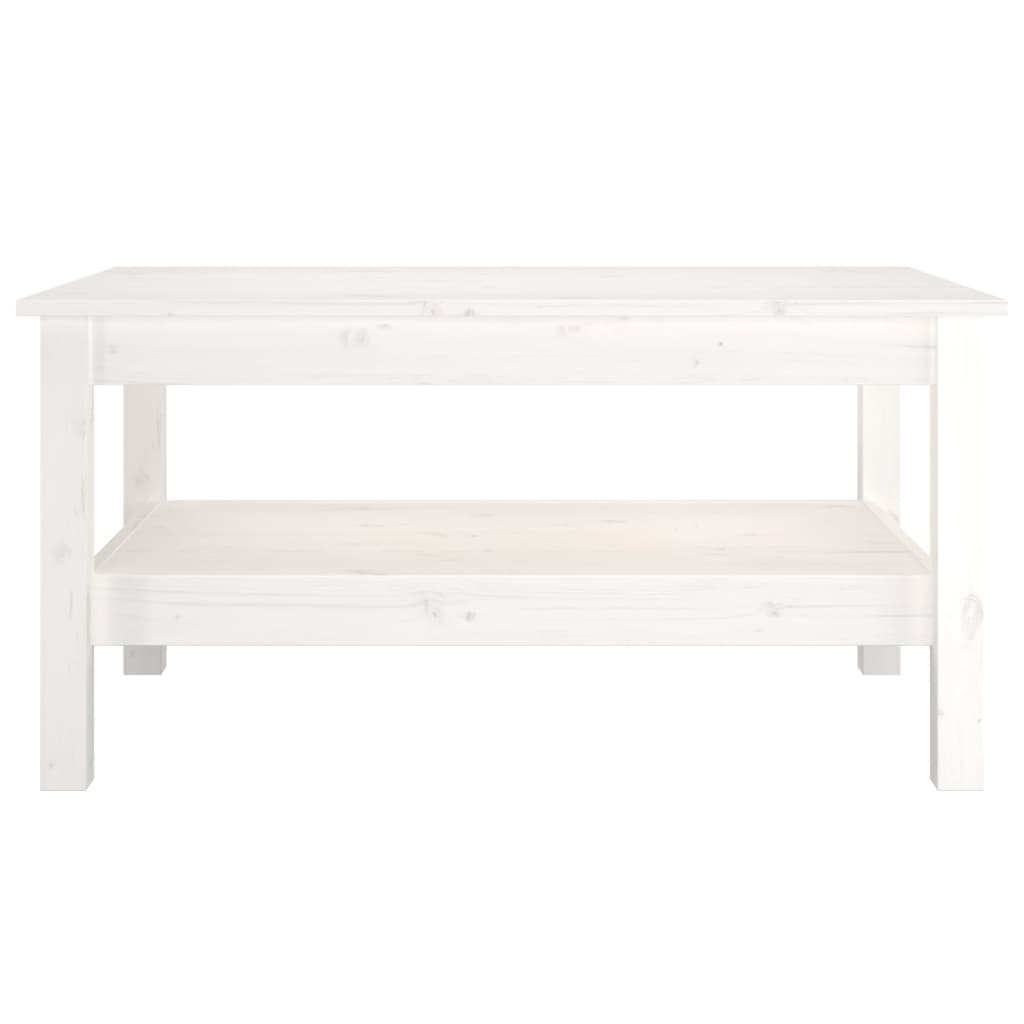 Table basse Blanc 80x50x40 cm Bois massif de pin - XIOS