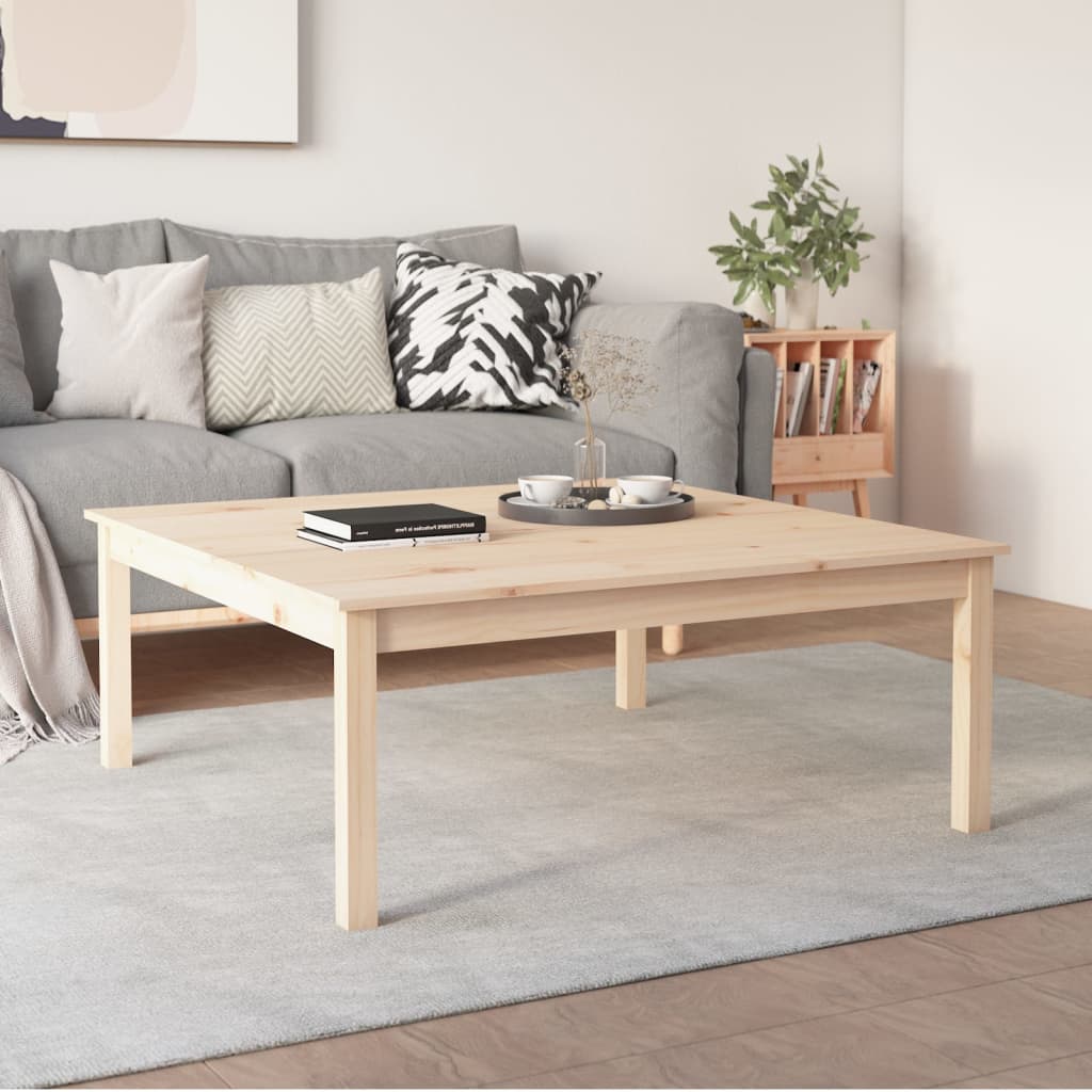 Table basse 100x100x40 cm Bois massif de pin