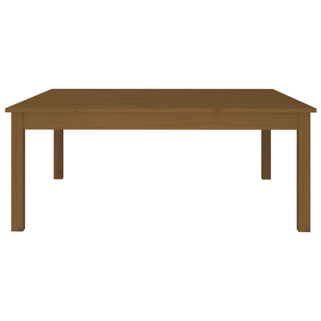 Table basse Marron miel 100x100x40 cm Bois massif de pin - XIOS