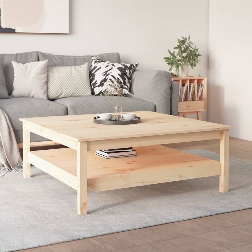 Table basse 100x100x40 cm Bois massif de pin - XIOS