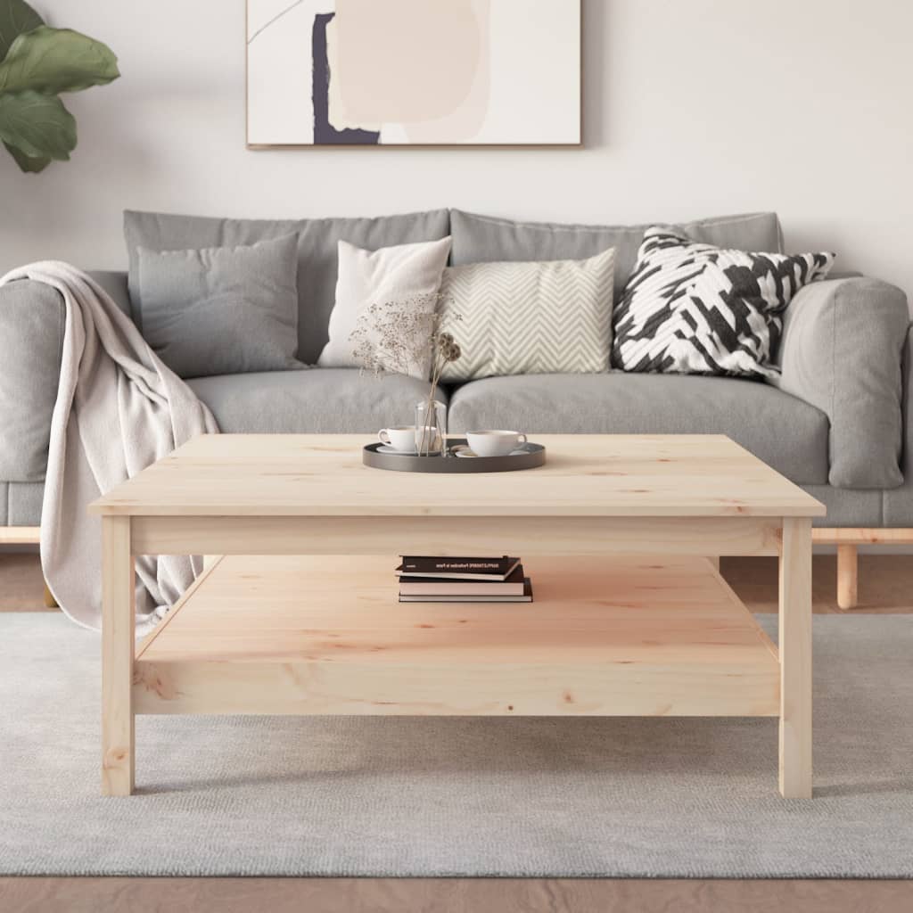 Table basse 100x100x40 cm Bois massif de pin - XIOS