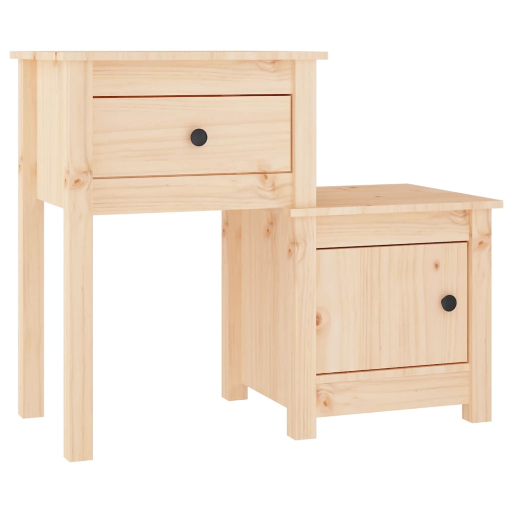Tables de chevet 2 pcs 79,5x38x65,5 cm Bois de pin massif - XIOS