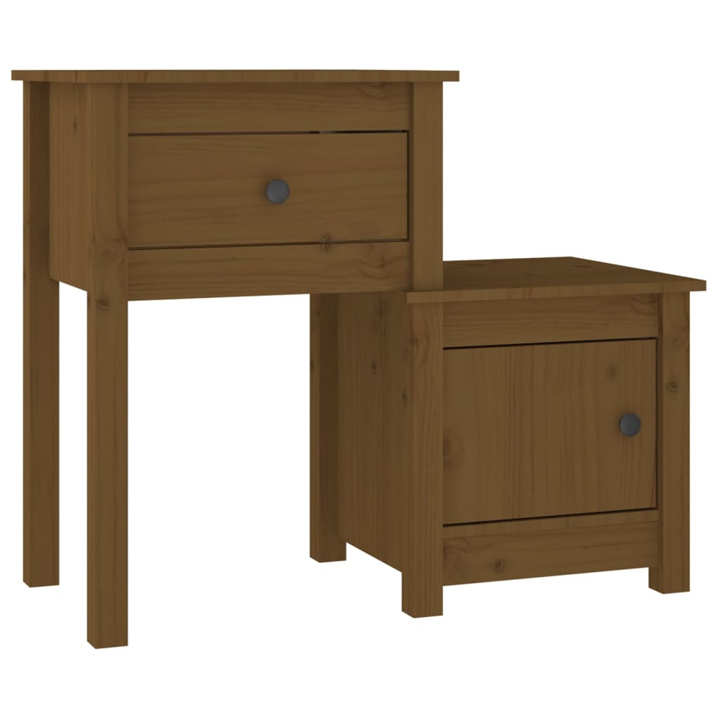 Table de chevet Marron miel 79,5x38x65,5 cm Bois de pin massif - XIOS