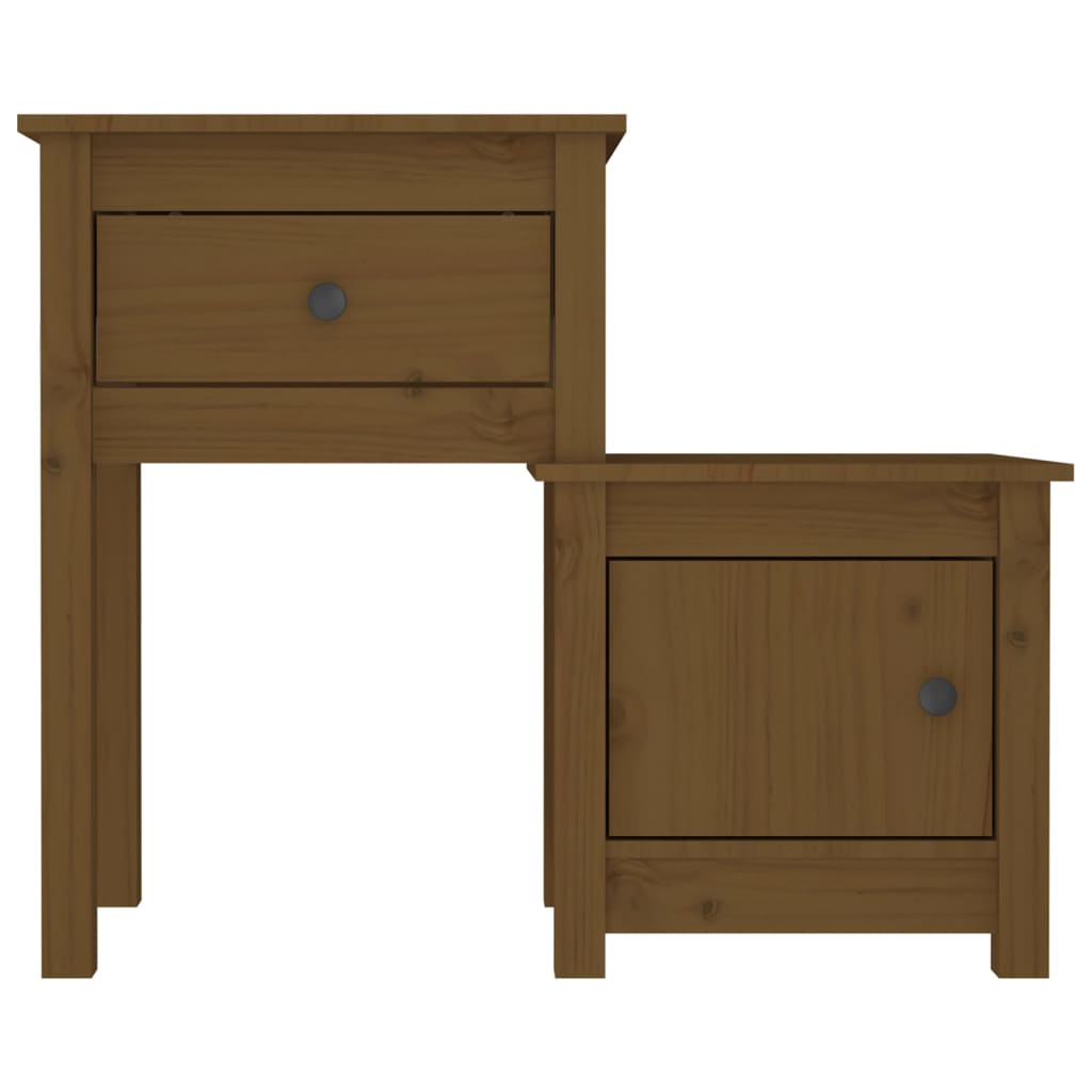 Table de chevet Marron miel 79,5x38x65,5 cm Bois de pin massif - XIOS