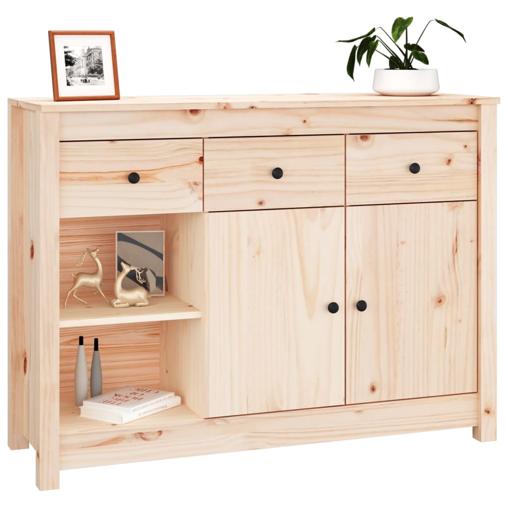 Buffet 100x35x74 cm Bois massif de pin - XIOS