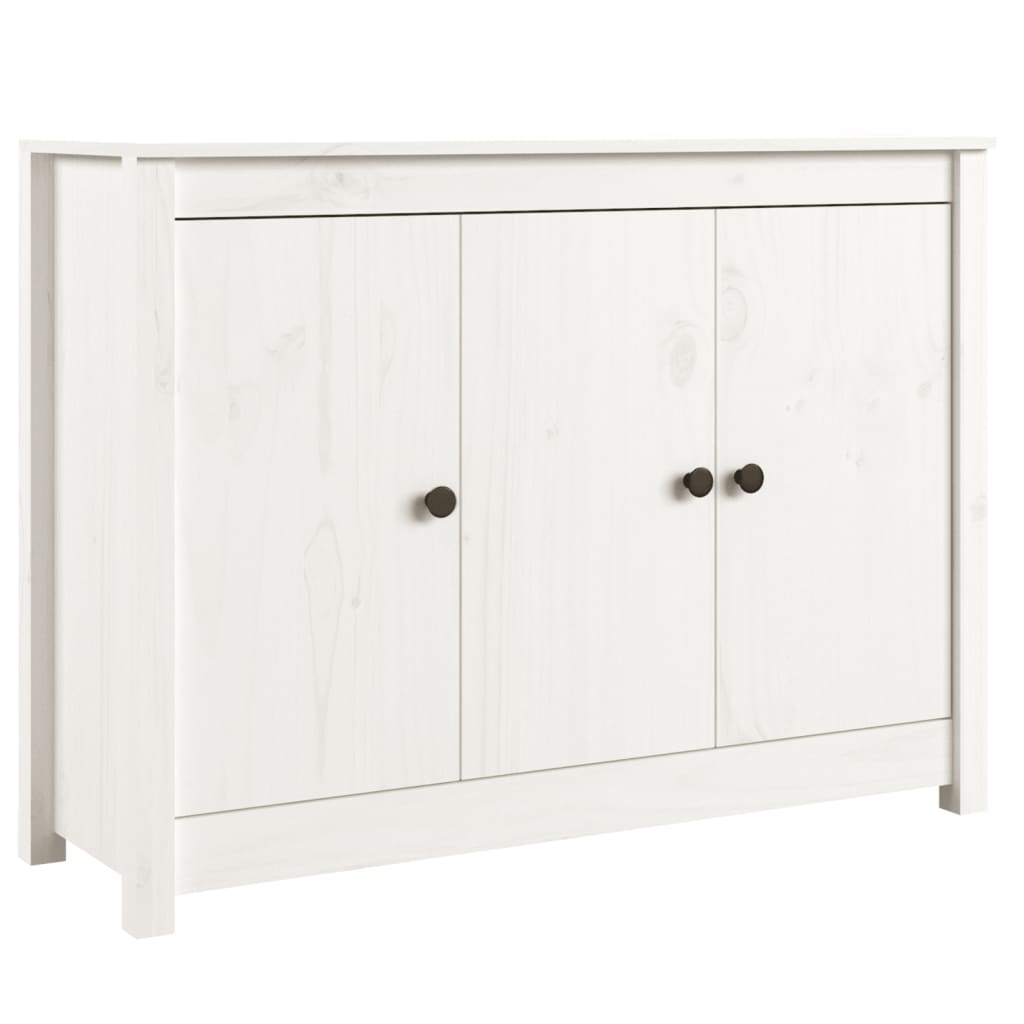 Buffet Blanc 100x35x74 cm Bois massif de pin - XIOS