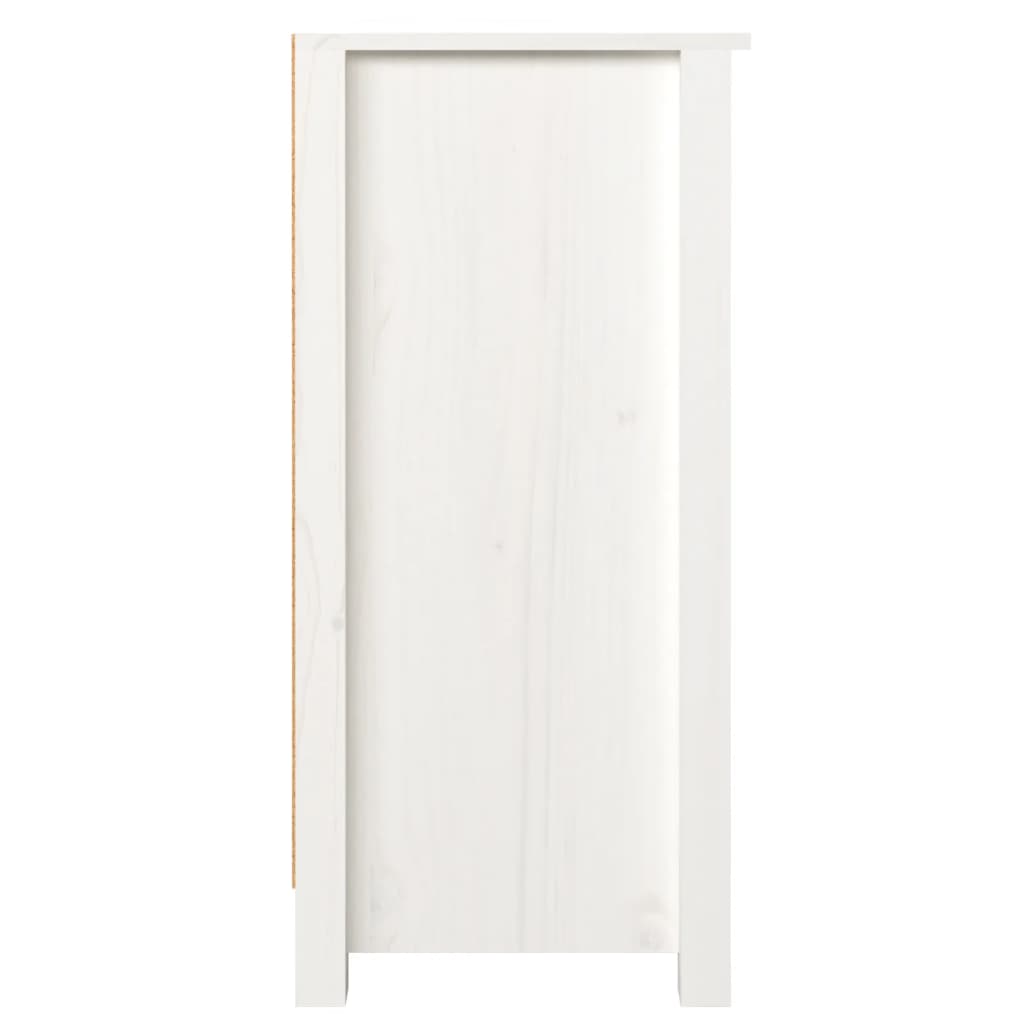 Buffet Blanc 100x35x74 cm Bois massif de pin - XIOS