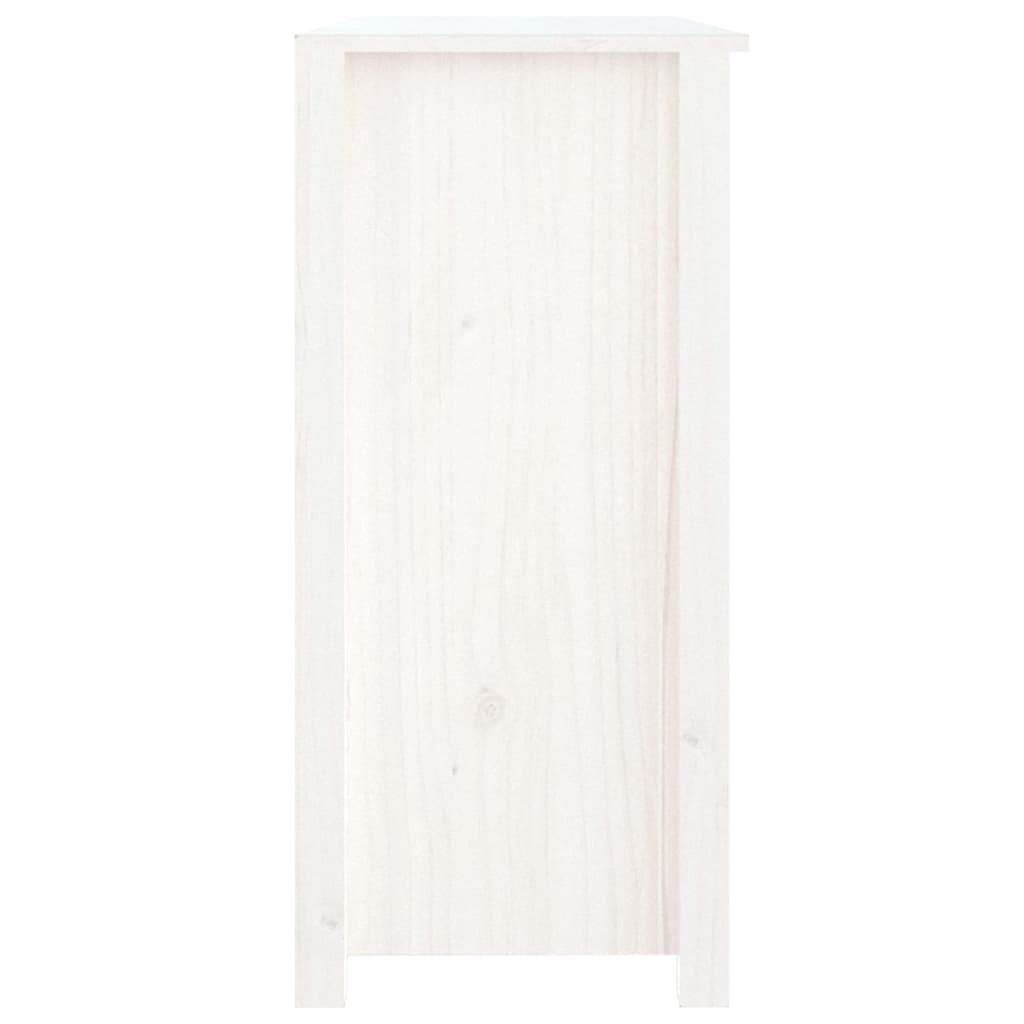 Buffet Blanc 100x35x74 cm Bois massif de pin - XIOS