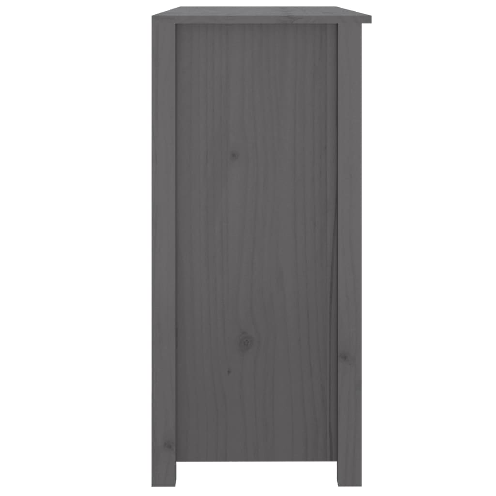 Buffet Gris 100x35x74 cm Bois massif de pin - XIOS