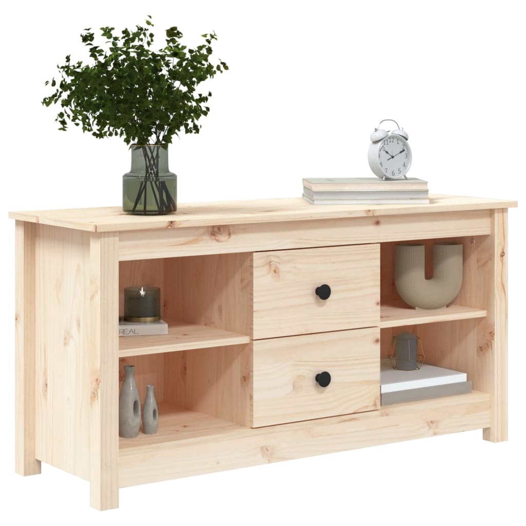 Meuble TV 103x36,5x52 cm Bois de pin massif - XIOS