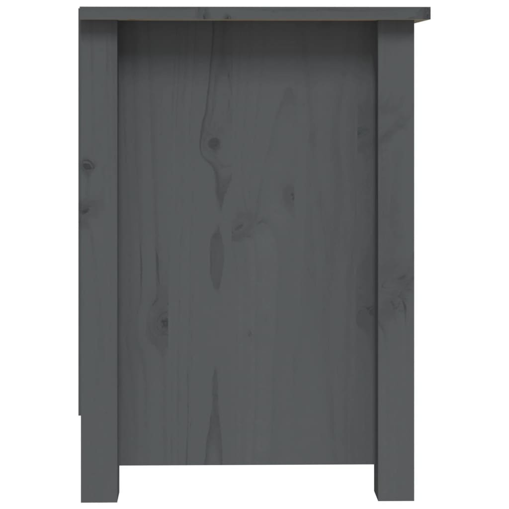 Meuble TV Gris 103x36,5x52 cm Bois de pin massif - XIOS