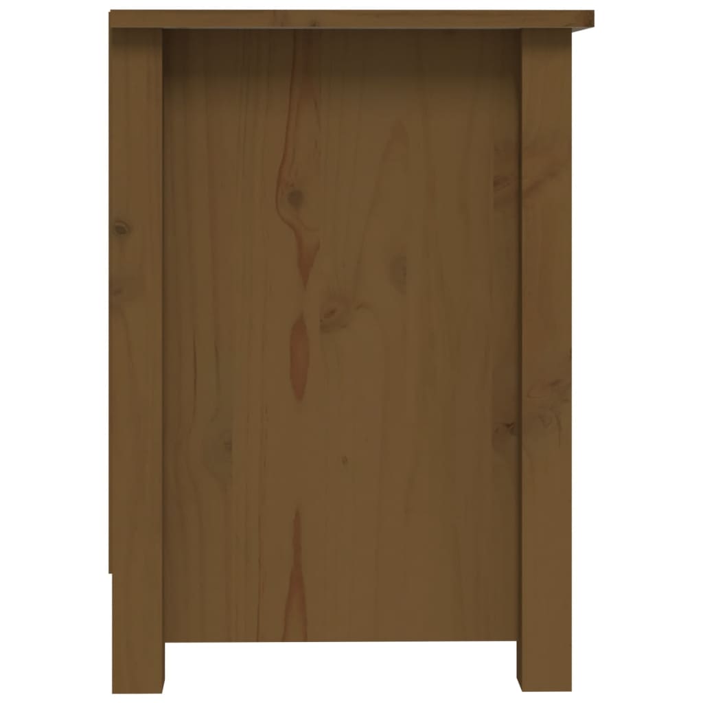 Meuble TV Marron miel 103x36,5x52 cm Bois de pin massif - XIOS