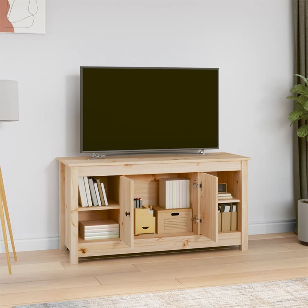 Meuble TV 103x36,5x52 cm Bois de pin massif - XIOS