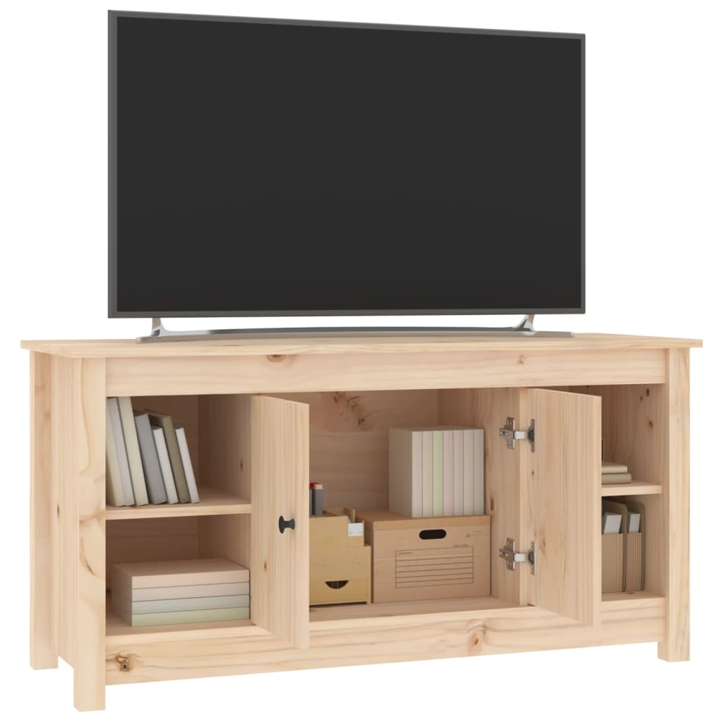 Meuble TV 103x36,5x52 cm Bois de pin massif - XIOS
