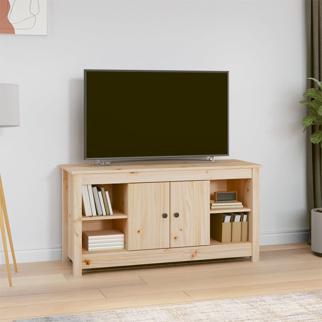 Meuble TV 103x36,5x52 cm Bois de pin massif - XIOS