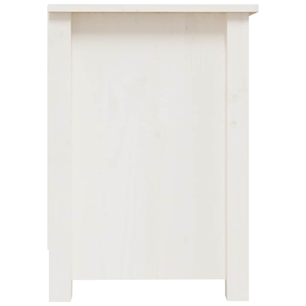 Meuble TV Blanc 70x36,5x52 cm Bois de pin massif
