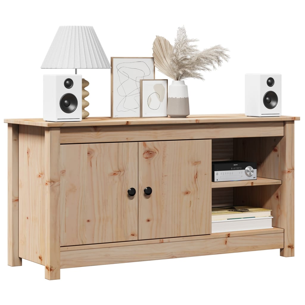 Meuble TV 103x36,5x52 cm Bois de pin massif - XIOS