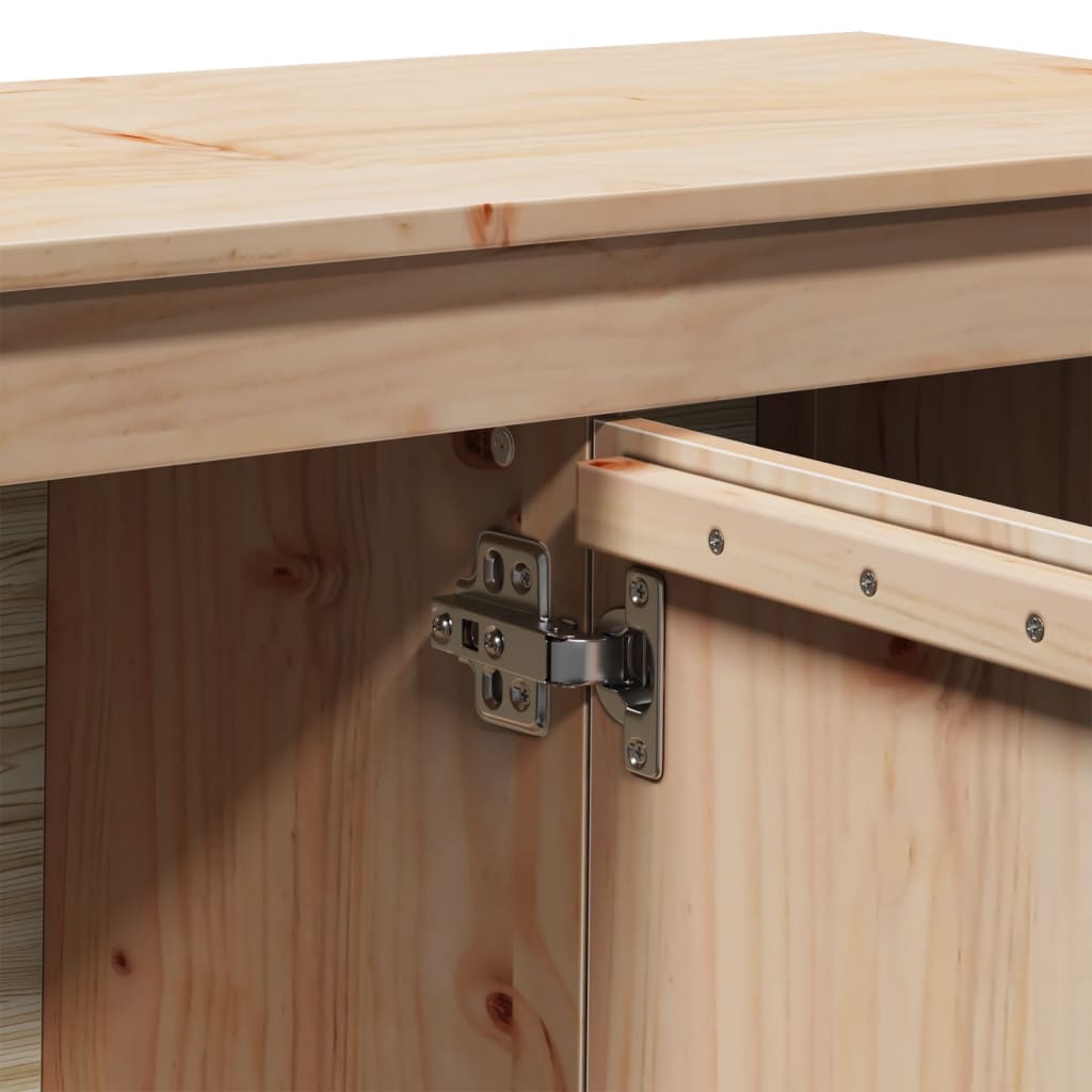 Meuble TV 103x36,5x52 cm Bois de pin massif - XIOS