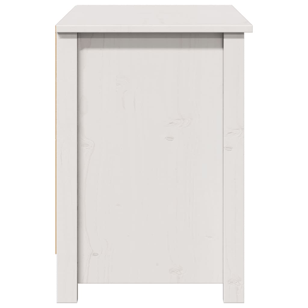 Meuble TV Blanc 103x36,5x52 cm Bois de pin massif - XIOS