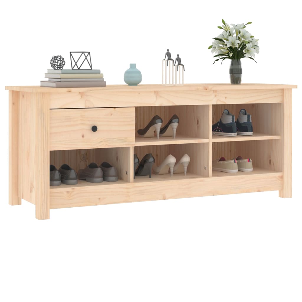 Armoire à chaussures 110x38x45,5 cm Bois de pin massif - XIOS
