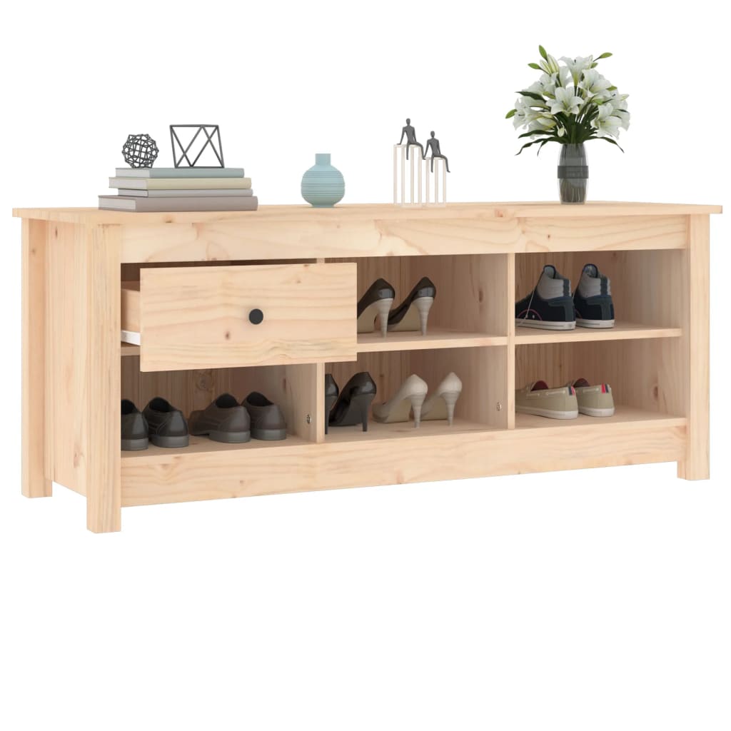 Armoire à chaussures 110x38x45,5 cm Bois de pin massif - XIOS