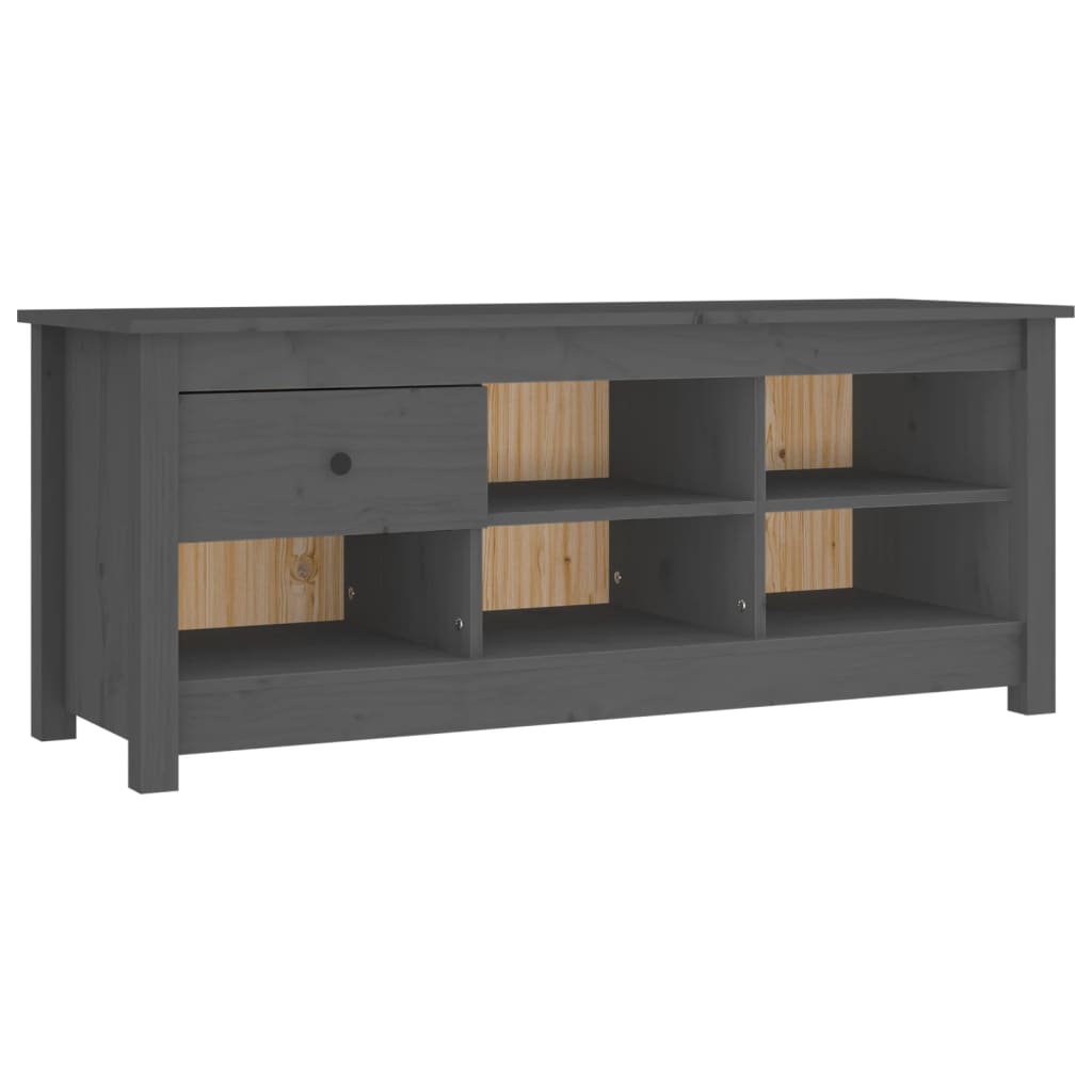 Armoire à chaussures Gris 110x38x45,5 cm Bois de pin massif - XIOS