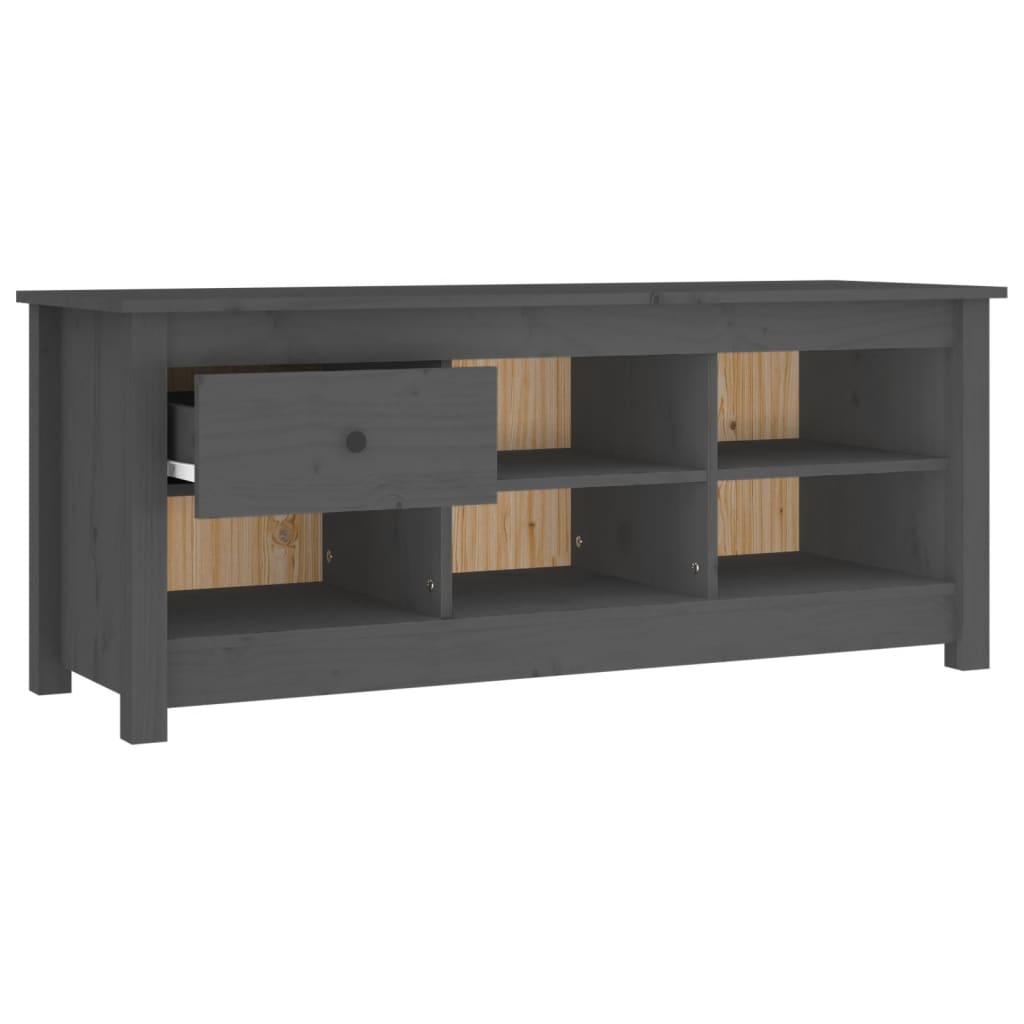 Armoire à chaussures Gris 110x38x45,5 cm Bois de pin massif - XIOS