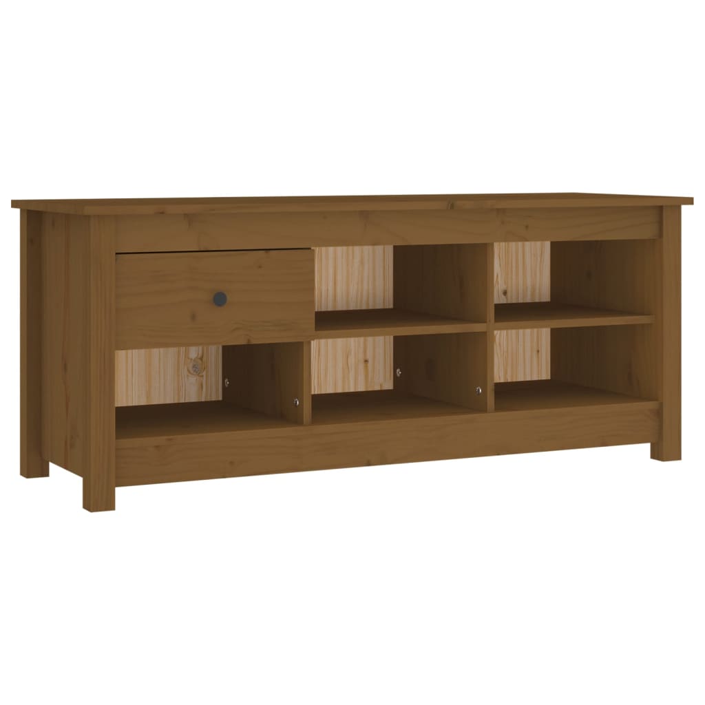Armoire à chaussures Marron miel 110x38x45,5 cm Bois pin massif - XIOS