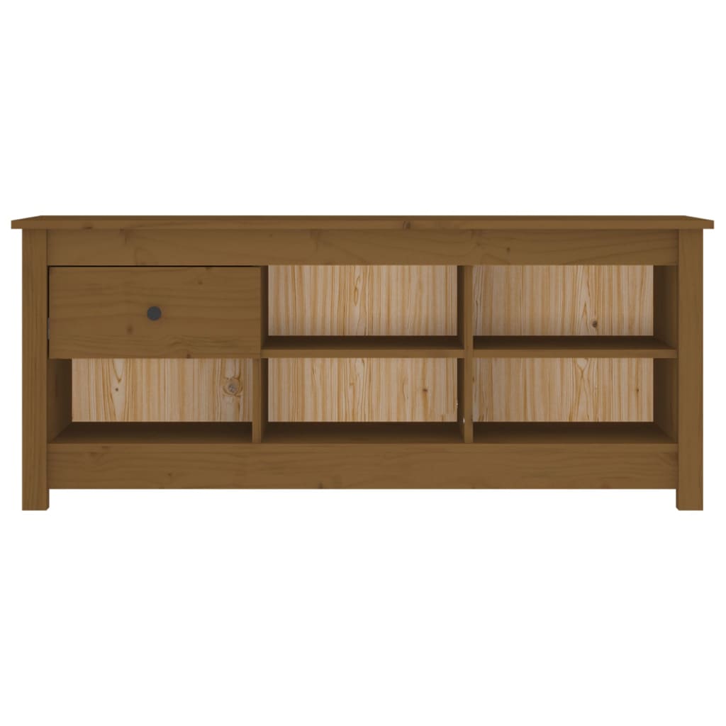 Armoire à chaussures Marron miel 110x38x45,5 cm Bois pin massif - XIOS