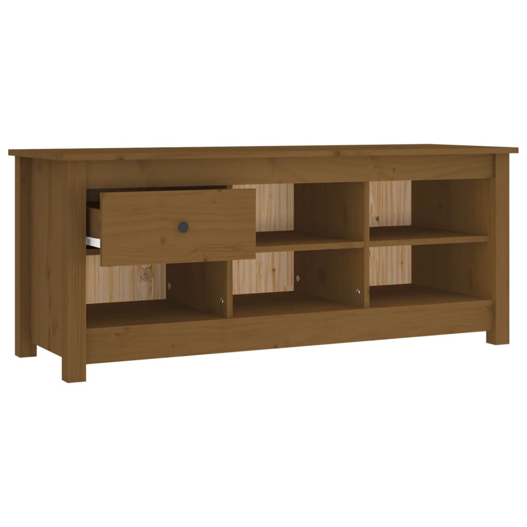 Armoire à chaussures Marron miel 110x38x45,5 cm Bois pin massif - XIOS