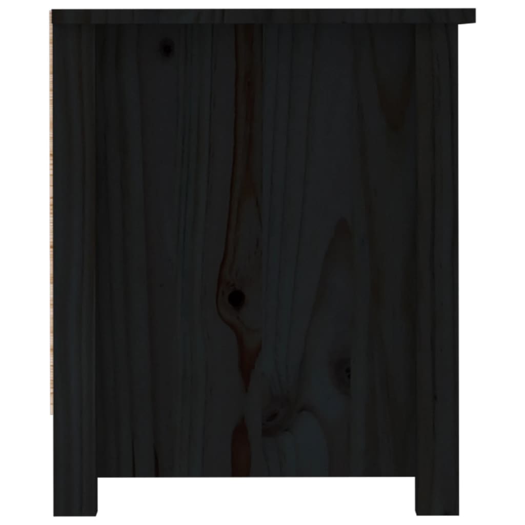 Armoire à chaussures Noir 110x38x45,5 cm Bois de pin massif - XIOS