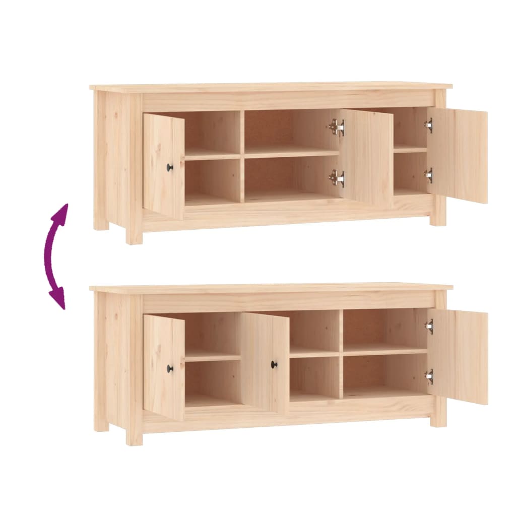 Armoire à chaussures 110x38x45,5 cm Bois de pin massif - XIOS
