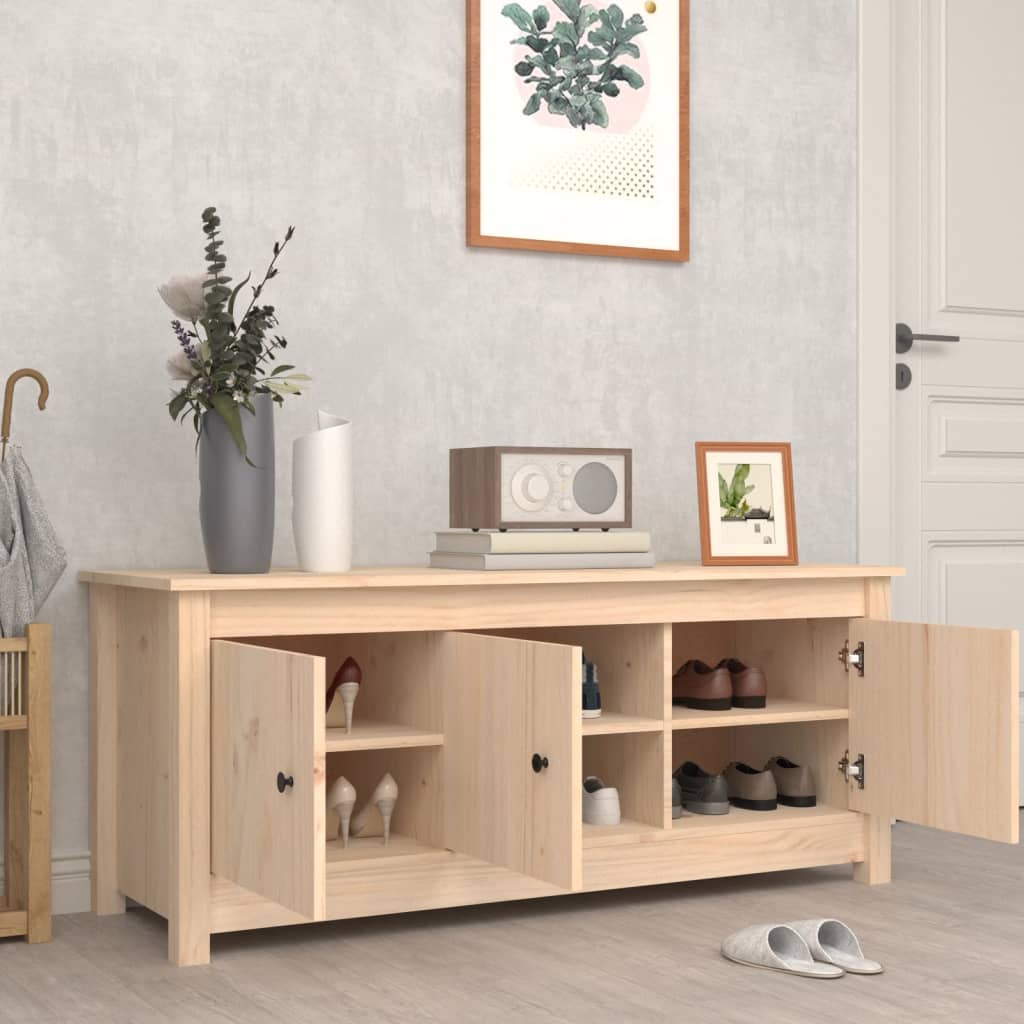 Armoire à chaussures 110x38x45,5 cm Bois de pin massif - XIOS