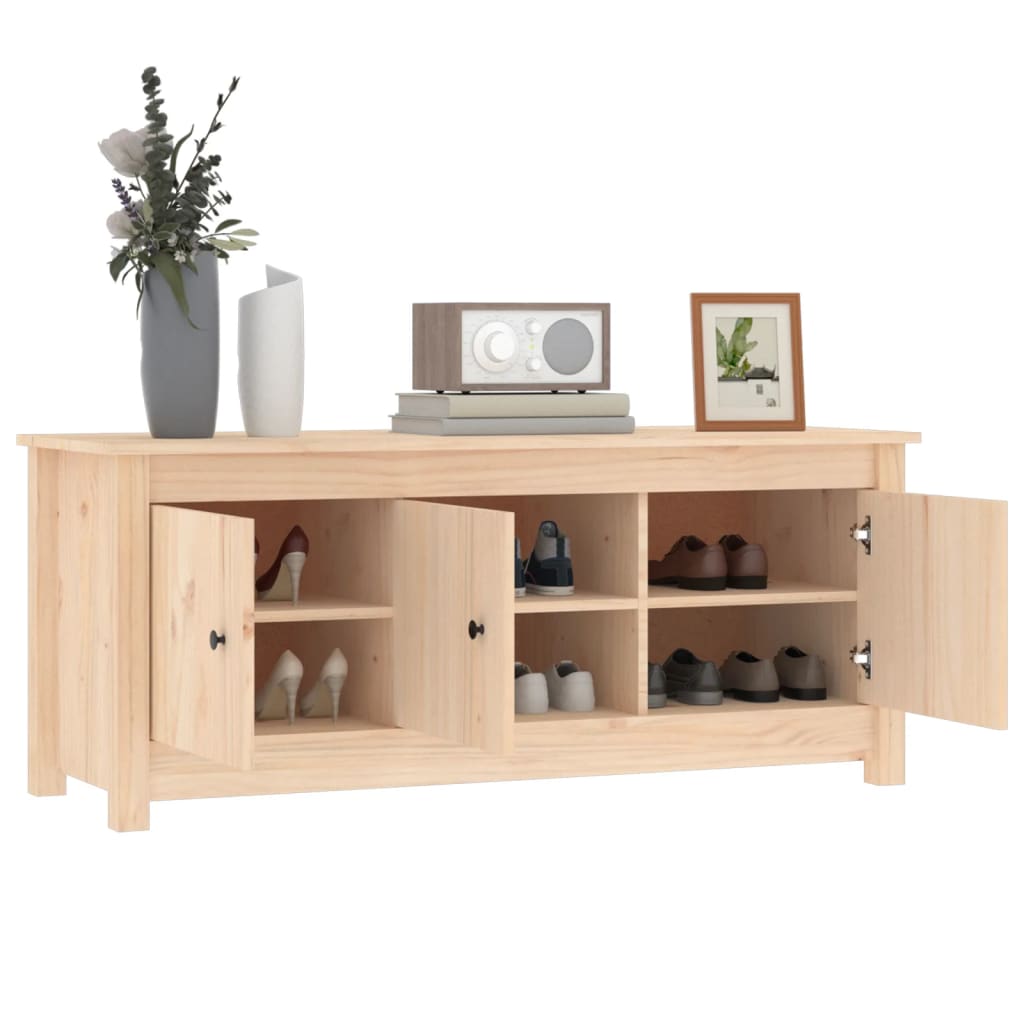 Armoire à chaussures 110x38x45,5 cm Bois de pin massif - XIOS