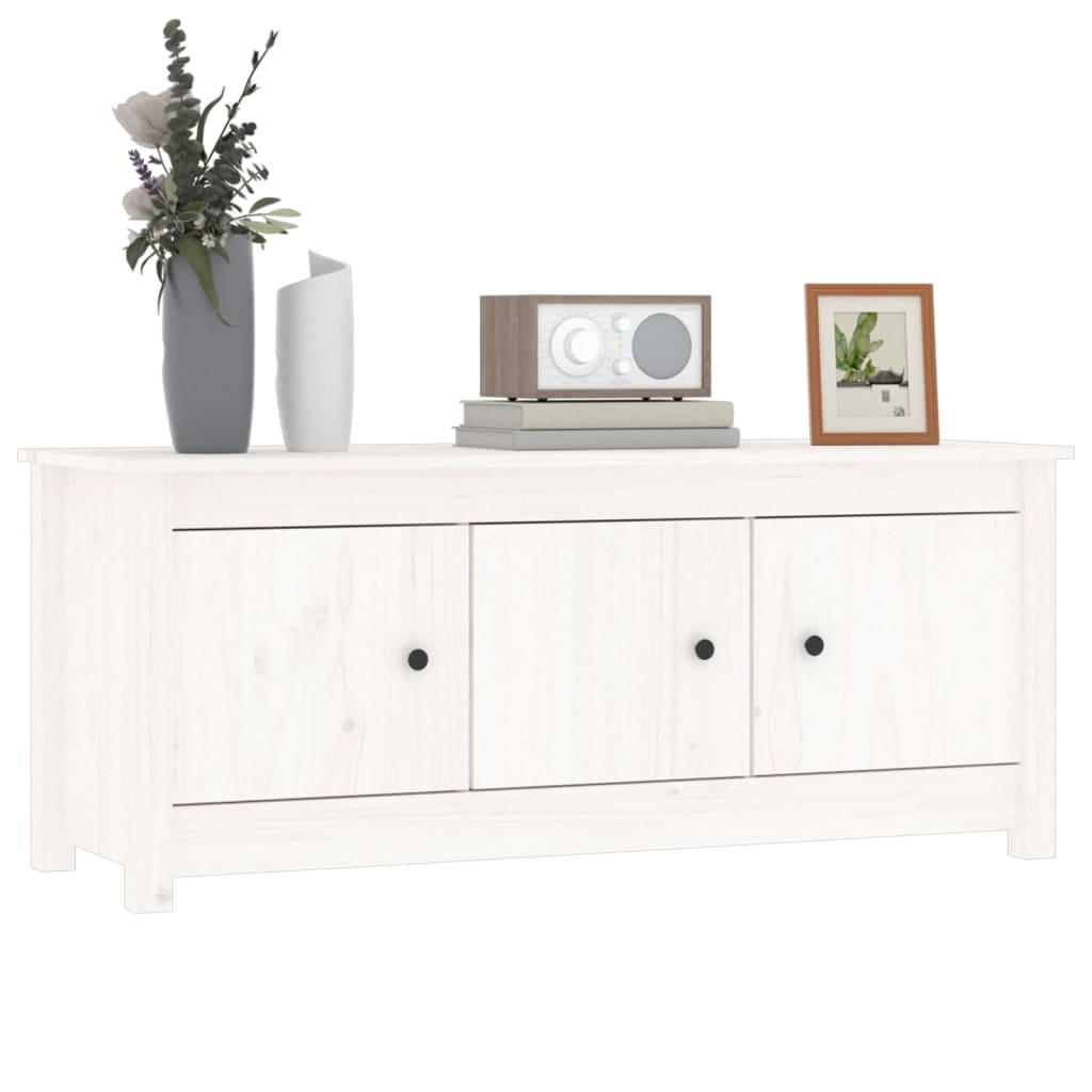 Armoire à chaussures Blanc 110x38x45,5 cm Bois de pin massif - XIOS