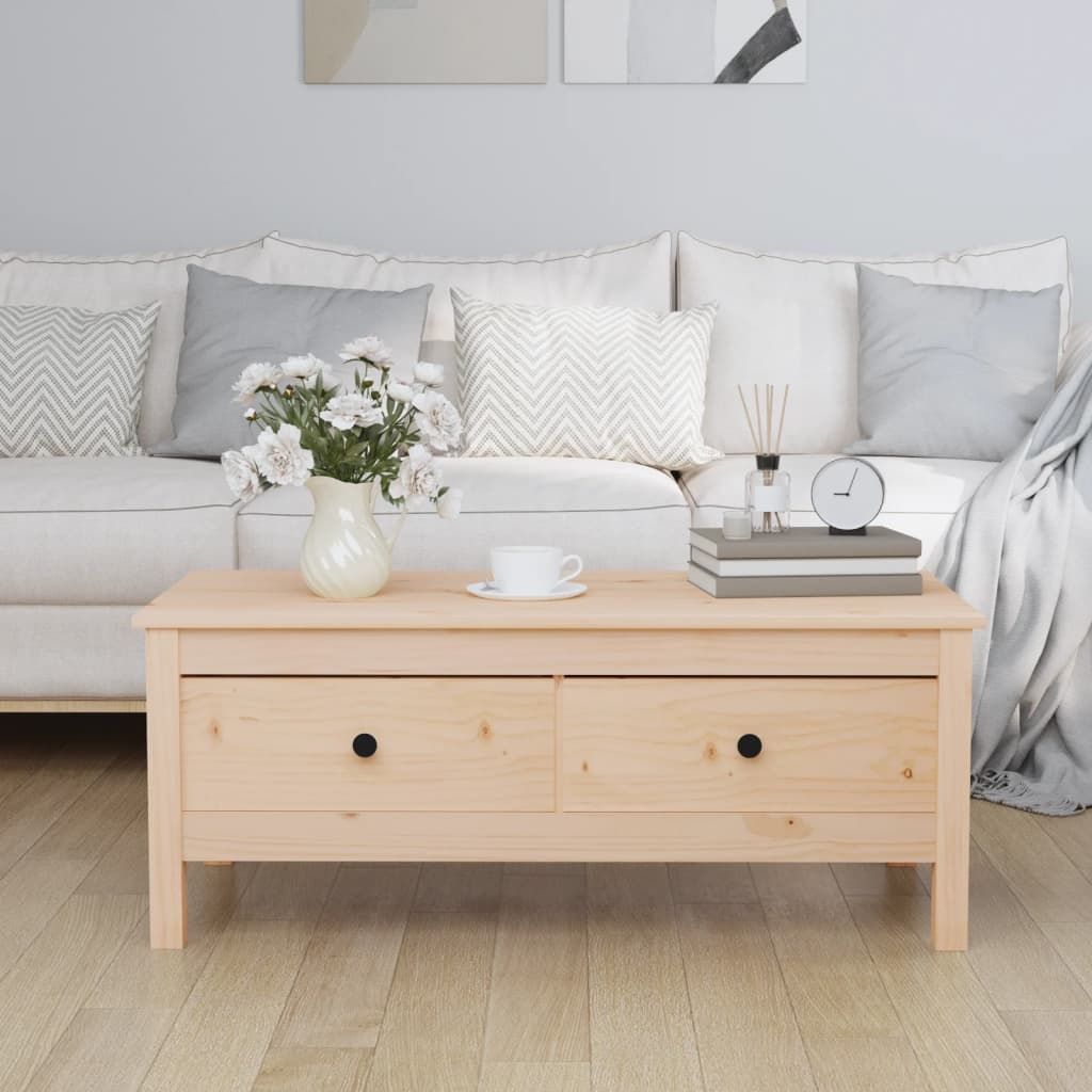 Table basse 100x50x40 cm Bois massif de pin - XIOS