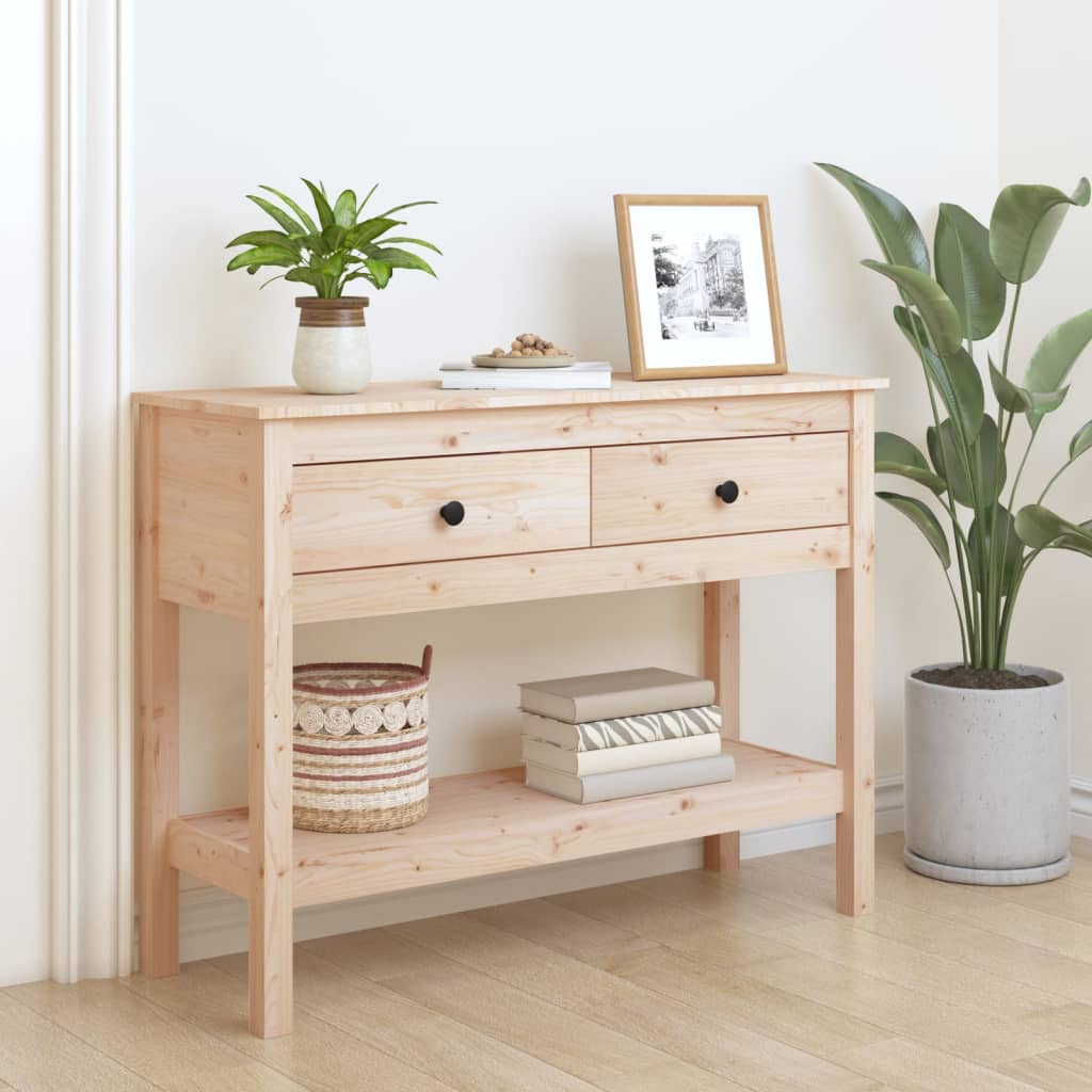 Table console 100x35x75 cm Bois massif de pin - XIOS