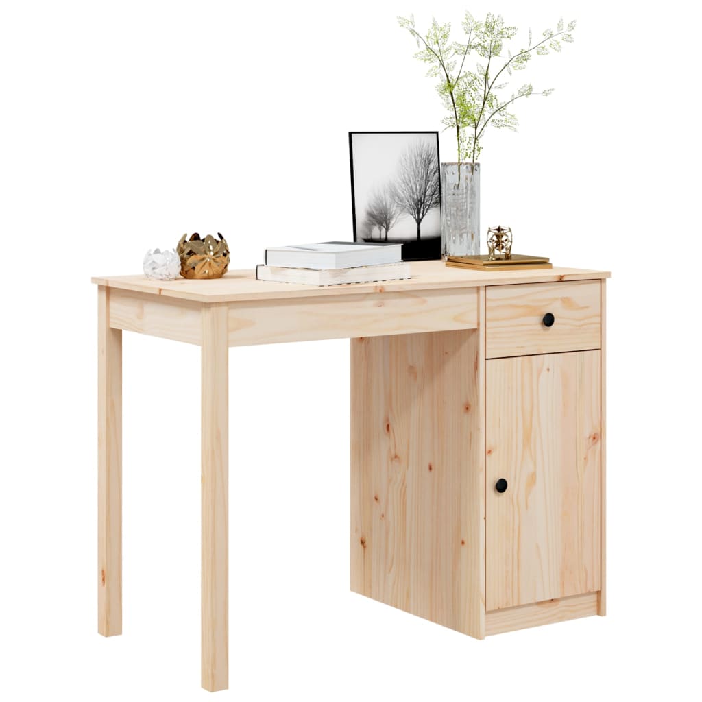 Bureau 100x50x75 cm Bois massif de pin Bureaux vidaXL   