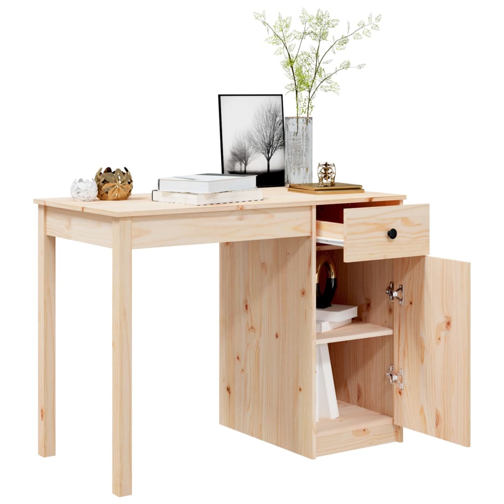 Bureau 100x50x75 cm Bois massif de pin Bureaux vidaXL   